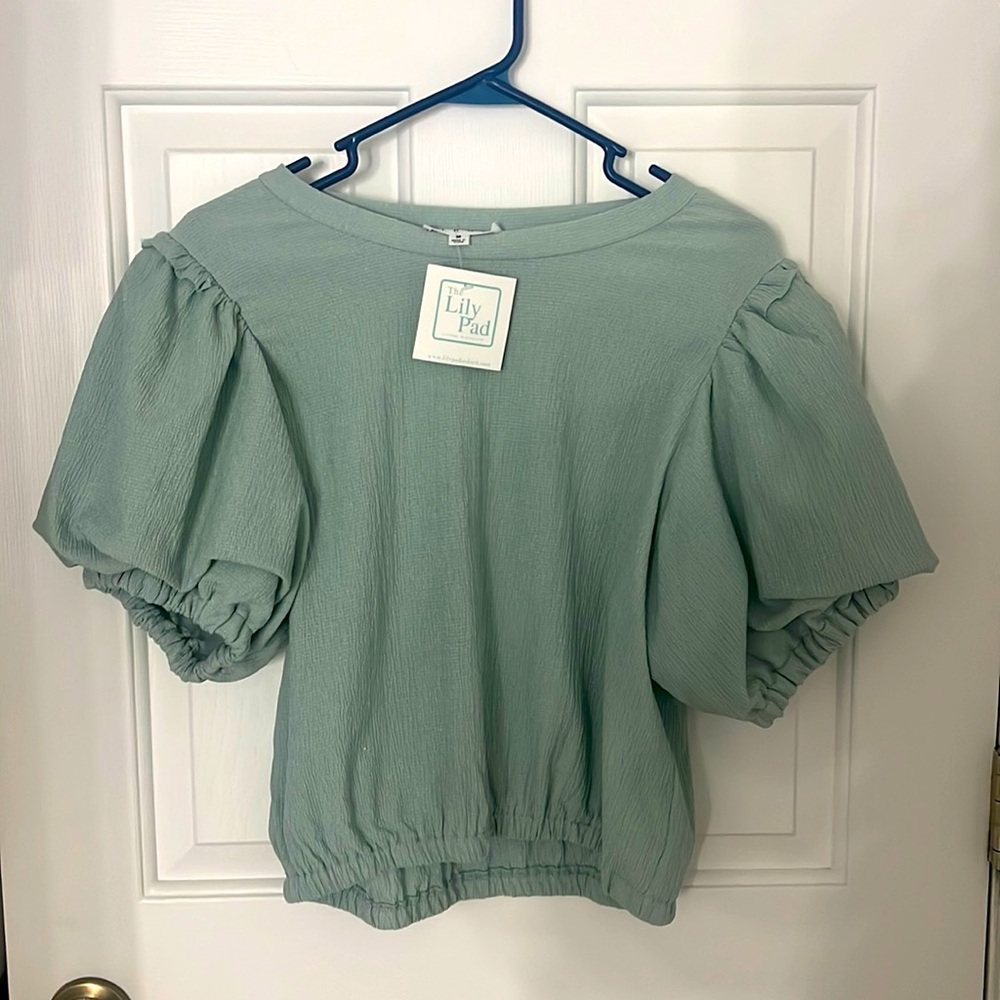 Green blouse